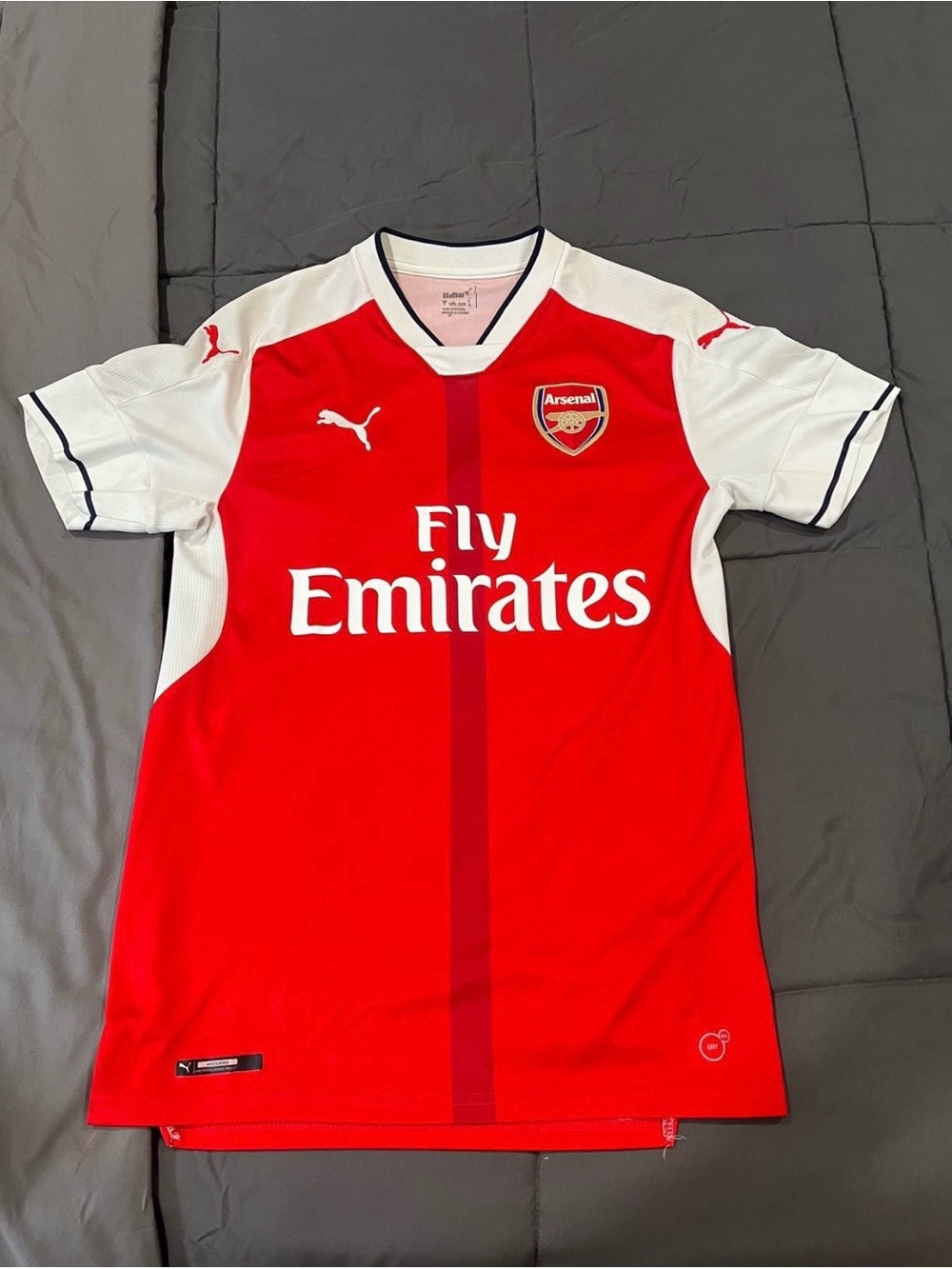 Arsenal Puma Red & White Fly Emirates Home Jersey
